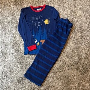 Boys 2-piece Eddie Bauer PJ’s, Size S (7/8) Fleece Bottoms